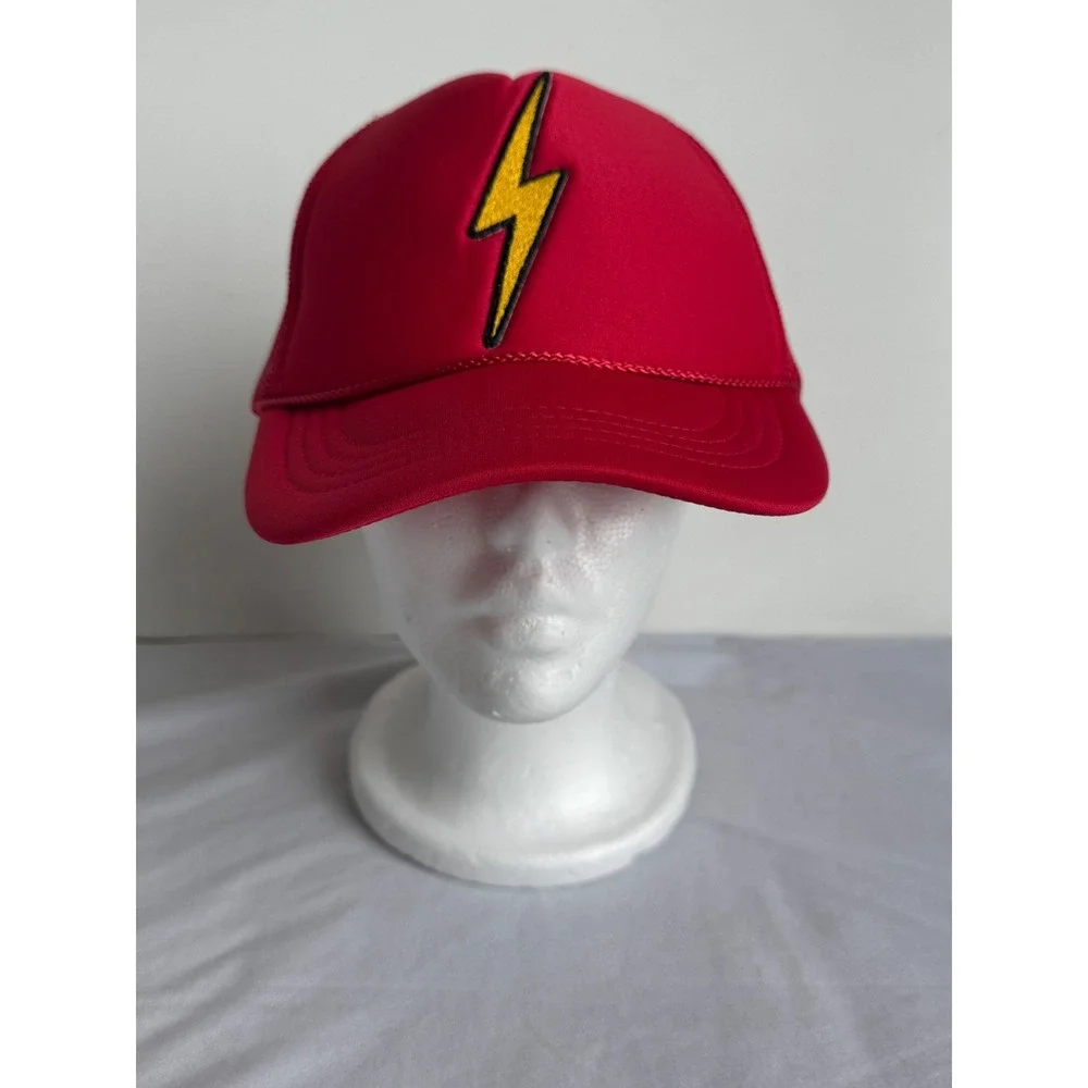 Aviator Nation Red Lightning Bolt Trucker Hat Snapback Cap & AV Koozie Aspen CO